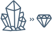 Split, transform and merge parcels/single gemstones and keep track of historical records.