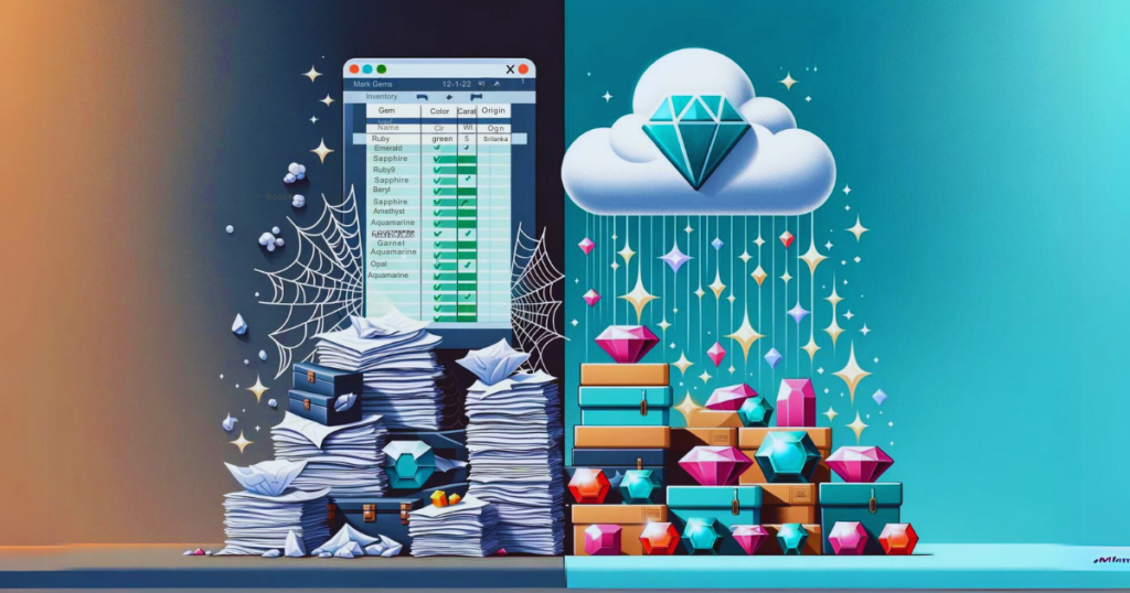 Gemstone inventory management excel vs cloud 